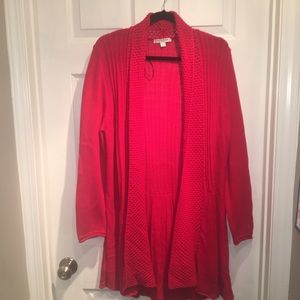 Studio Works red 1x cardigan